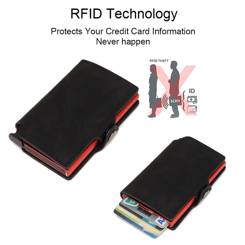슬림 명함 지갑 남성용 금속 RFID 스마트 지갑 삼단 - Card Top Loader 리뷰 및 가격