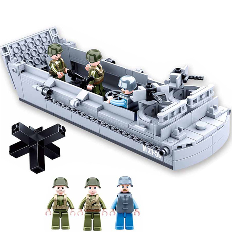 Sluban WW2 미국 군사 히긴스 착륙 공예 육군  - Lego Minifigure Holder 리뷰 및 가격
